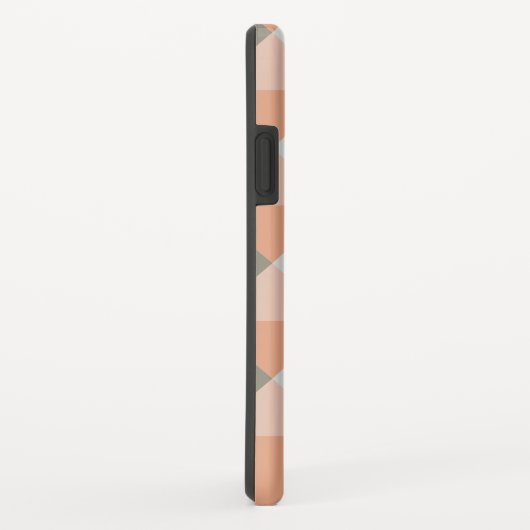 Personalisiertes geometrisches Muster Peach Taupe Case-Mate iPhone Hülle (Hinten/Rechts)