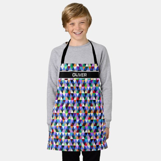 Personalisiertes geometrisches Muster Schürze (Getragen)