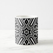 Personalisiertes geometrisches Muster Schwarz/Weiß Kaffeetasse (Mittel)