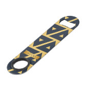 Personalisiertes geometrisches Muster Speed Flaschenöffner (Vorderseite Schrägansicht)