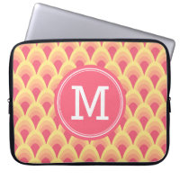 Personalisiertes geometrisches Rosa-Rosa-Monogramm