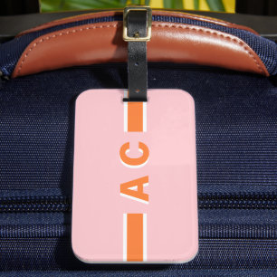 Personalisiertes Gepäck mit Retro-Monogramm für Ju Gepäckanhänger