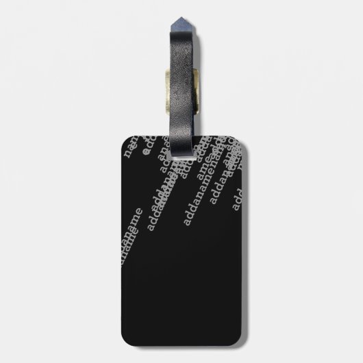 personalisiertes Gepäck modern Gepäckanhänger (Rückseite vertikal)