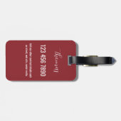 Personalisiertes Gepäckanhänger (Rückseite horizontal)