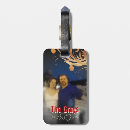 Personalisiertes Gepäckanhänger (Rückseite vertikal)