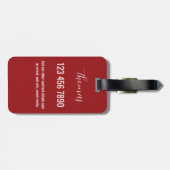 Personalisiertes Gepäckanhänger (Rückseite horizontal)