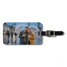 Personalisiertes Gepäckanhänger-Foto-Collage Custo