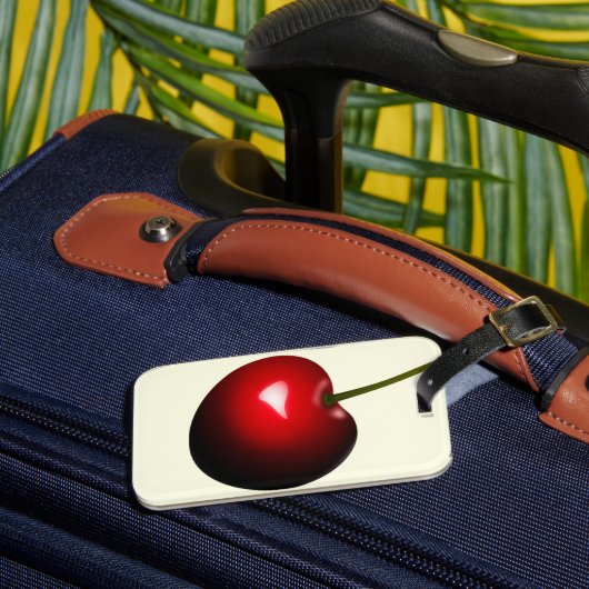 Personalisiertes Gepäckanhänger mit Kirsche (Vorderseite Insitu 3)