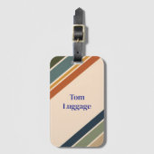 Personalisiertes Gepäckanhänger Modern Retro Farbf (Vorderseite Vertikal)