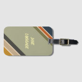 Personalisiertes Gepäckanhänger Modern Retro Minim (Vorderseite (Horizontal))