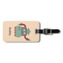 Personalisiertes Gepäckanhänger Retro Driller Robo