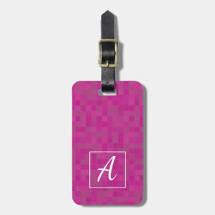 Personalisiertes Gepäckanhänger-Tag in rosa Fuchsi Gepäckanhänger