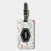 Personalisiertes Gepäckstück mit tropischem Flor Gepäckanhänger (Vorderseite vertikal)