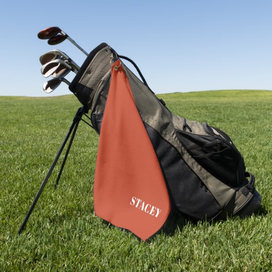 Personalisiertes gepuffertes Pumpkin-Golfhandtuch Golfhandtuch (Gras)