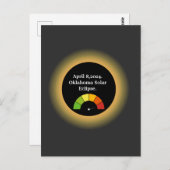 Personalisiertes Gesamtsolaröklipse Oklahoma Postkarte (Vorne/Hinten)