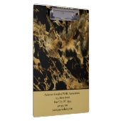 Personalisiertes Geschäft mit Black-Gold-Marmor Klemmbrett (Rechts)