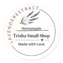 Personalisiertes Geschäft mit dem Label "Lavendel