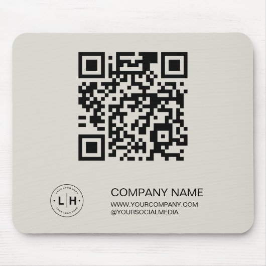 Personalisiertes Geschäft mit modernen Logos Mousepad (Vorne)