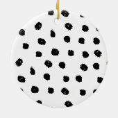 Personalisiertes Geschäftsjahr - Schwarz und Weiß Keramik Ornament (Hinten)