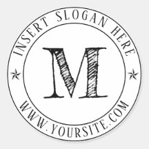 Personalisiertes Geschäftsmonogramm rund