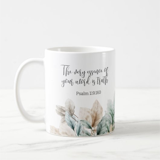 Personalisiertes Geschenk 2023 JW Jahrestext Psalm Kaffeetasse (Links)