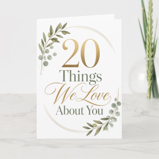 Personalisiertes Geschenk: 20 Dinge, die wir an di Karte (Vorderseite)