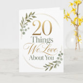 Personalisiertes Geschenk: 20 Dinge, die wir an di Karte (Gelbe Blume)
