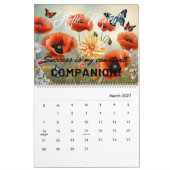 Personalisiertes Geschenk, 2 Jahre Blume Mohn Träu Kalender (Mär 2027)