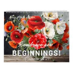 Personalisiertes Geschenk, 2 Jahre Blume Mohn Träu Kalender