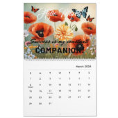 Personalisiertes Geschenk, 2 Jahre Blume Mohn Träu Kalender (Mär 2026)