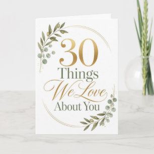 Personalisiertes Geschenk: 30 Dinge, die wir an di Karte
