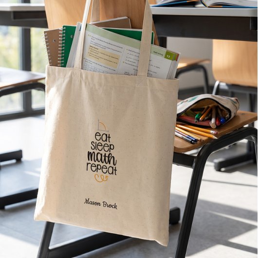 Personalisiertes Geschenk an der Mathematik-Schule Tragetasche