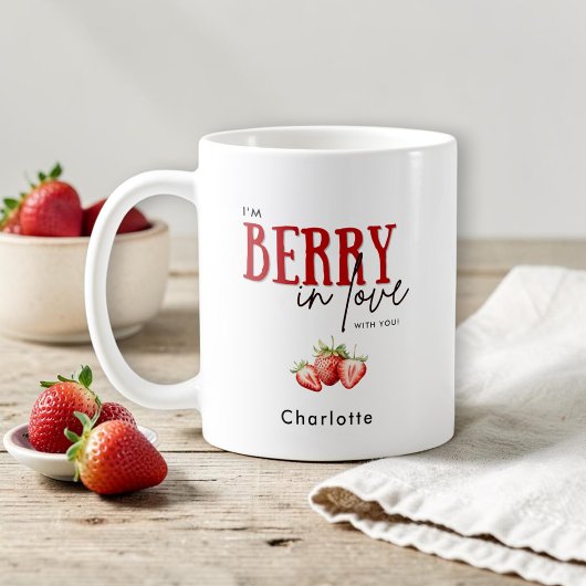 Personalisiertes Geschenk "Berry in Love" Kaffeetasse