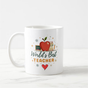 Personalisiertes Geschenk 'Bester Lehrer der Welt' Kaffeetasse