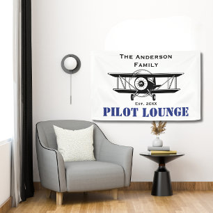 Personalisiertes Geschenk, Coole Flugzeuglounge Banner