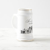 Personalisiertes Geschenk Dallas Skyline Beer Stei Bierglas (Vorderseite Links)