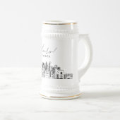 Personalisiertes Geschenk Dallas Skyline Beer Stei Bierglas (VorderseiteRechts)