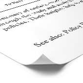 Personalisiertes Geschenk der Politikwissenschaftl Poster (Ecke)