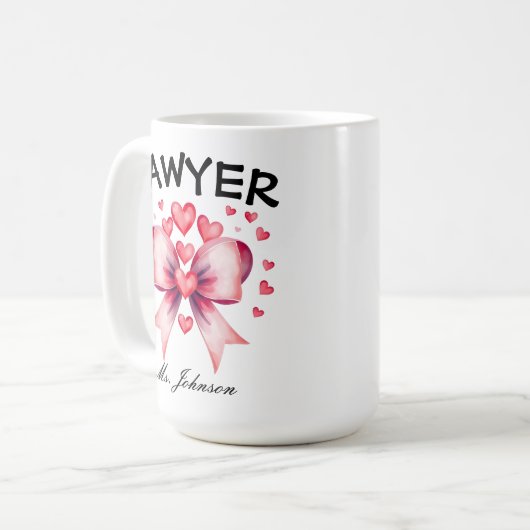 Personalisiertes Geschenk des Anwalts, Tasse von A (Vorderseite Links)