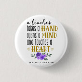 Personalisiertes Geschenk des Lehrers Button (Vorderseite)