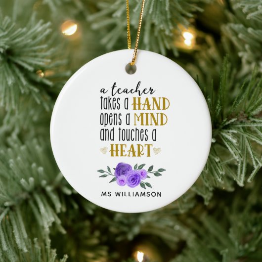 Personalisiertes Geschenk des Lehrers Keramik Ornament (Baum)