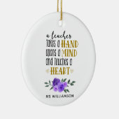 Personalisiertes Geschenk des Lehrers Keramik Ornament (Rechts)