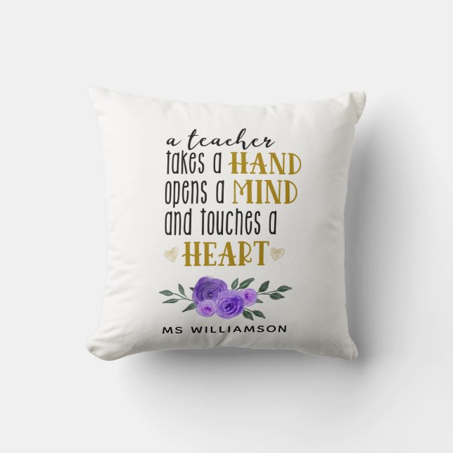 Personalisiertes Geschenk des Lehrers Kissen (Vorderseite)