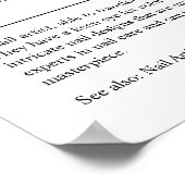 Personalisiertes Geschenk des Nageltechnikers Poster (Ecke)