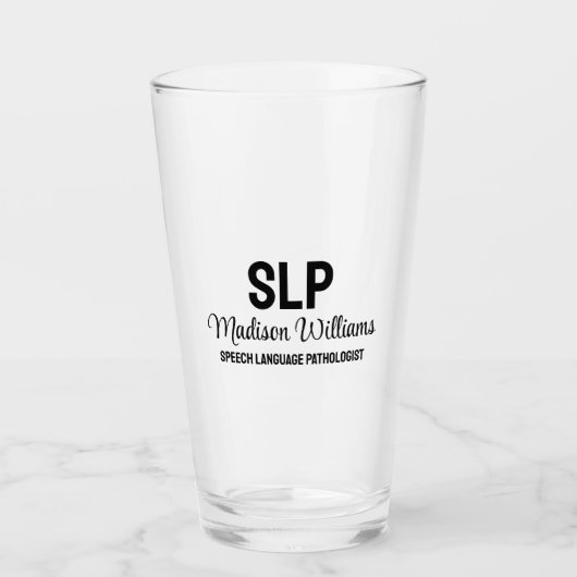 Personalisiertes Geschenk des SprachPathologen Glas (Vorderseite)