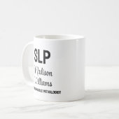 Personalisiertes Geschenk des SprachPathologen Kaffeetasse (Vorderseite Links)