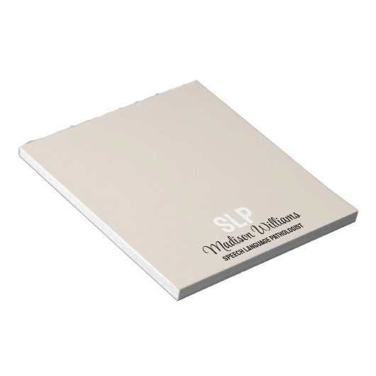 Personalisiertes Geschenk des SprachPathologen Notizblock (angewinkelt)