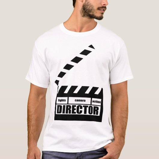 Personalisiertes Geschenk Film-Direktorn-Schindel T-Shirt (Vorderseite)