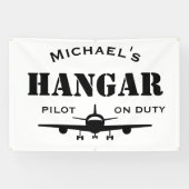 Personalisiertes Geschenk, Flugzeug-Hangar & Pilot Banner (Horizontal)