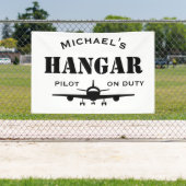 Personalisiertes Geschenk, Flugzeug-Hangar & Pilot Banner (InSitu)
